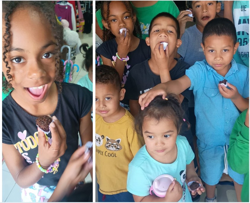 Children at the daycare in Porto Alegre supported by the project